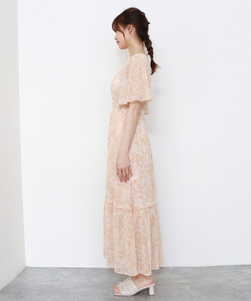 archives（アルシーヴ）の「花柄ティアードワンピース（ワンピース・レディース・オレンジ/グリーン/シルバーグレー・MEDIUM）」の9枚目の写真