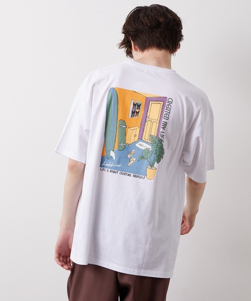 JUNRED（ジュンレッド）の「ライフスタイルグラフィックTシャツ（Tシャツ/カットソー・メンズ・ホワイト/ライトグリーン/ブルー系その他4・M/L/LL）」の2枚目の写真