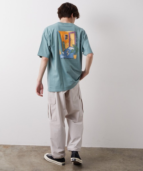 JUNRED（ジュンレッド）の「ライフスタイルグラフィックTシャツ（Tシャツ/カットソー・メンズ・ホワイト/ライトグリーン/ブルー系その他4・M/L/LL）」の4枚目の写真