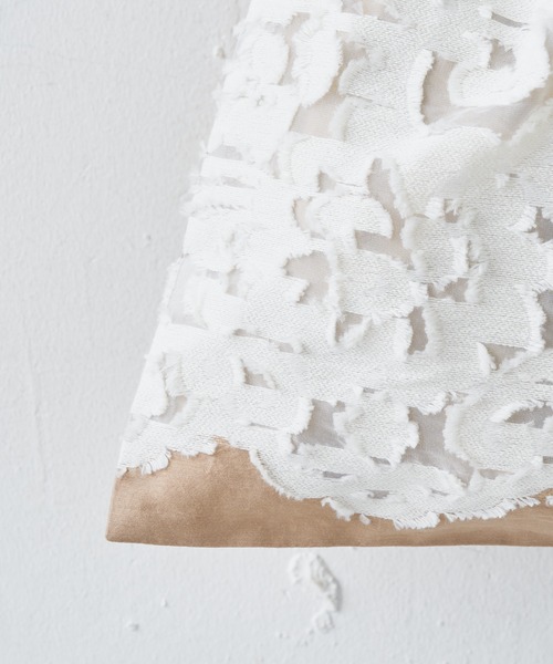 BEARDSLEY（ビアズリー）の「ジャガード巾着（トートバッグ・レディース・グレー/モカ・FREE）」の7枚目の写真