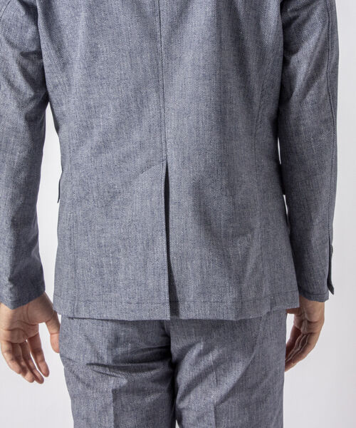 NOLLEY'S goodman(ノーリーズグッドマン)の「COOL DOTS セットアップ テーラードジャケット (※着やすさ動きやすさを追求した快適素材)(テーラードジャケット・メンズ・ライトブルー/インディゴブルー/グレー・SMALL/MEDIUM/X-LARGE/LARGE)」の5枚目の写真