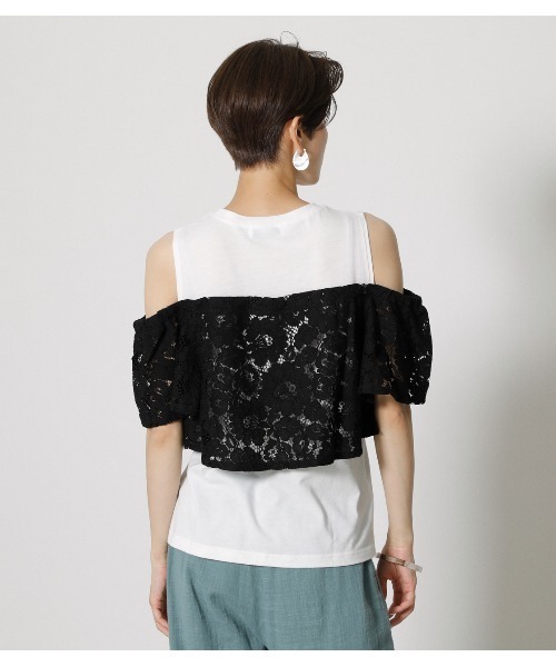 トップス MESH LAYERED TOP CLANE - メッシュレイヤードコンパクトトップス - MESH LAYERED