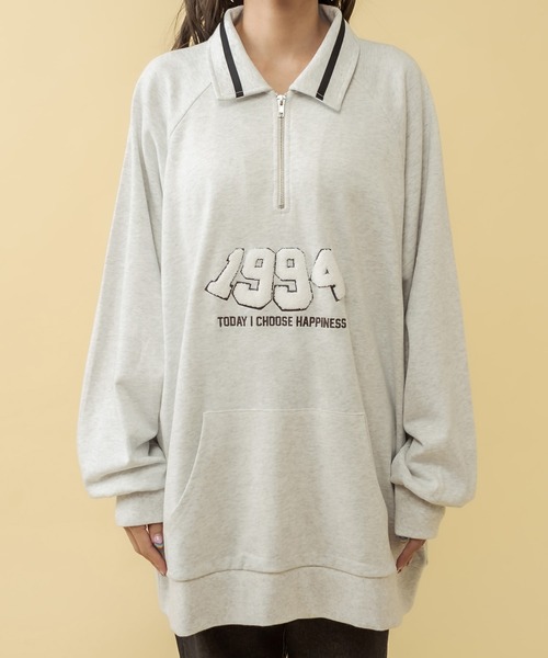 RASVOA（ラスボア）の「１９９４ハーフＺＩＰトレーナー（スウェット・レディース・グレー/ブラック・FREE）」の12枚目の写真