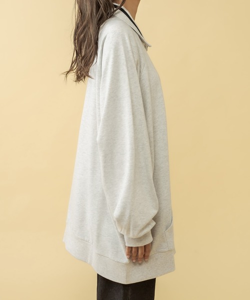 RASVOA（ラスボア）の「１９９４ハーフＺＩＰトレーナー（スウェット・レディース・グレー/ブラック・FREE）」の4枚目の写真