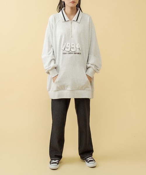 RASVOA（ラスボア）の「１９９４ハーフＺＩＰトレーナー（スウェット・レディース・グレー/ブラック・FREE）」の13枚目の写真