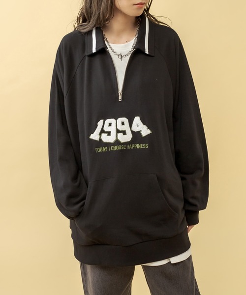 RASVOA（ラスボア）の「１９９４ハーフＺＩＰトレーナー（スウェット・レディース・グレー/ブラック・FREE）」の11枚目の写真