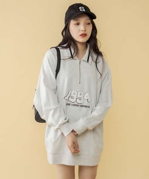 RASVOA（ラスボア）の「１９９４ハーフＺＩＰトレーナー（スウェット・レディース・グレー/ブラック・FREE）」の18枚目の写真