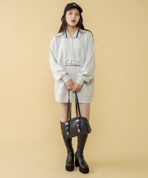 RASVOA（ラスボア）の「１９９４ハーフＺＩＰトレーナー（スウェット・レディース・グレー/ブラック・FREE）」の22枚目の写真