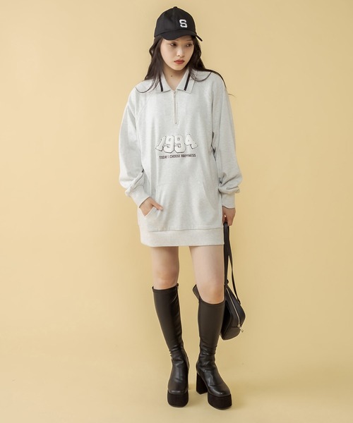 RASVOA（ラスボア）の「１９９４ハーフＺＩＰトレーナー（スウェット・レディース・グレー/ブラック・FREE）」の20枚目の写真