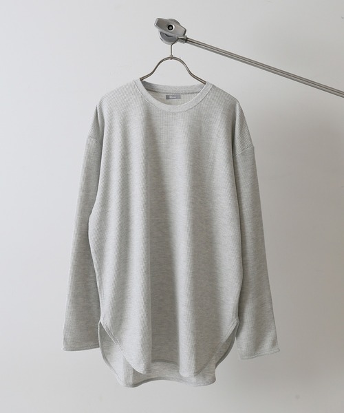 JOURNAL STANDARD relume(ジャーナルスタンダード レリューム)の「レイヤードワッフルロングスリーブTシャツ(Tシャツ/カットソー・メンズ・ホワイト/ブラック/ネイビー/グレー/グレー系その他・S/M/L)」の5枚目の写真