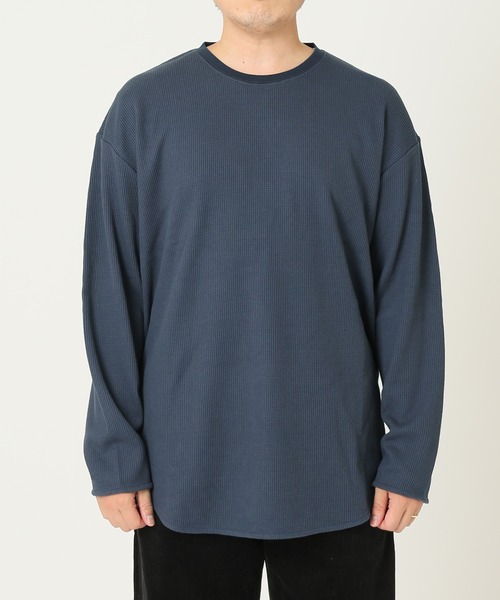 JOURNAL STANDARD relume(ジャーナルスタンダード レリューム)の「レイヤードワッフルロングスリーブTシャツ(Tシャツ/カットソー・メンズ・ホワイト/ブラック/ネイビー/グレー/グレー系その他・S/M/L)」の16枚目の写真