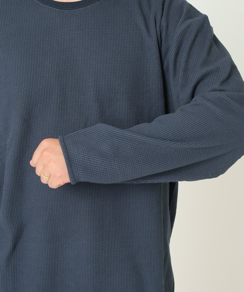 JOURNAL STANDARD relume(ジャーナルスタンダード レリューム)の「レイヤードワッフルロングスリーブTシャツ(Tシャツ/カットソー・メンズ・ホワイト/ブラック/ネイビー/グレー/グレー系その他・S/M/L)」の22枚目の写真