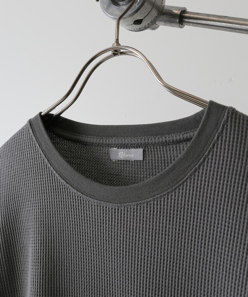 JOURNAL STANDARD relume(ジャーナルスタンダード レリューム)の「レイヤードワッフルロングスリーブTシャツ(Tシャツ/カットソー・メンズ・ホワイト/ブラック/ネイビー/グレー/グレー系その他・S/M/L)」の10枚目の写真