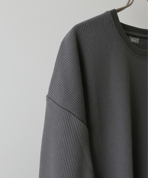 JOURNAL STANDARD relume(ジャーナルスタンダード レリューム)の「レイヤードワッフルロングスリーブTシャツ(Tシャツ/カットソー・メンズ・ホワイト/ブラック/ネイビー/グレー/グレー系その他・S/M/L)」の12枚目の写真