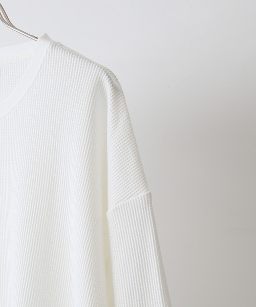 JOURNAL STANDARD relume(ジャーナルスタンダード レリューム)の「レイヤードワッフルロングスリーブTシャツ(Tシャツ/カットソー・メンズ・ホワイト/ブラック/ネイビー/グレー/グレー系その他・S/M/L)」の7枚目の写真