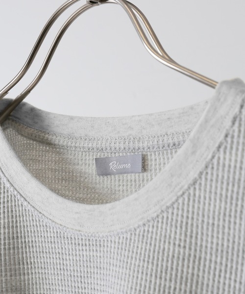 JOURNAL STANDARD relume(ジャーナルスタンダード レリューム)の「レイヤードワッフルロングスリーブTシャツ(Tシャツ/カットソー・メンズ・ホワイト/ブラック/ネイビー/グレー/グレー系その他・S/M/L)」の8枚目の写真