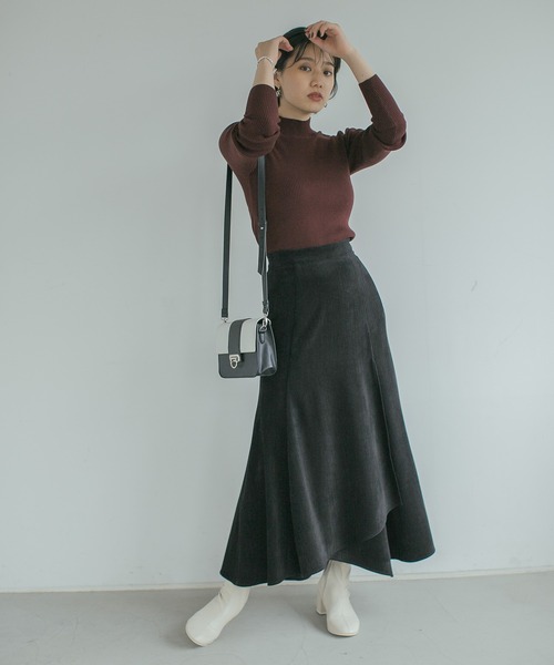 PAGEBOY（ページボーイ）の「リブタートルニット（ニット/セーター・レディース・ブラック/オフホワイト/ブラウン系その他/グリーン系その他/アクア/オレンジ・FREE）」の11枚目の写真