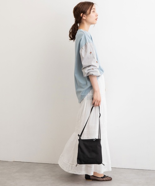 POU DOU DOU(プードゥドゥ)の「空羽コットンティアードスカート(スカート・レディース・ブラック/オフホワイト・3)」の18枚目の写真