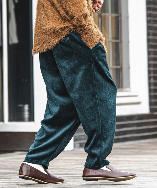CAMBIO(カンビオ)の「mp9301-Rib Fabric Cutting Sarrouel Pants パンツ(その他パンツ・メンズ・グリーン/ブラック/ブラウン・L/S/M)」の3枚目の写真
