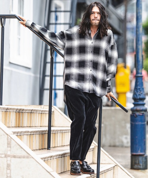 CAMBIO(カンビオ)の「mp9301-Rib Fabric Cutting Sarrouel Pants パンツ(その他パンツ・メンズ・グリーン/ブラック/ブラウン・L/S/M)」の4枚目の写真