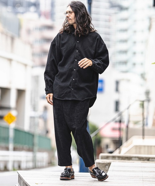 CAMBIO(カンビオ)の「mp9301-Rib Fabric Cutting Sarrouel Pants パンツ(その他パンツ・メンズ・グリーン/ブラック/ブラウン・L/S/M)」の6枚目の写真
