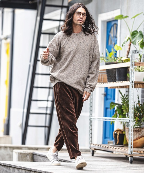 CAMBIO(カンビオ)の「mp9301-Rib Fabric Cutting Sarrouel Pants パンツ(その他パンツ・メンズ・グリーン/ブラック/ブラウン・L/S/M)」の9枚目の写真