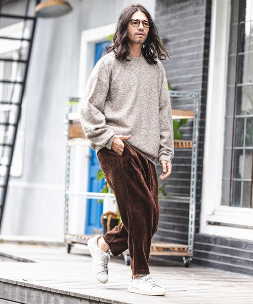 CAMBIO(カンビオ)の「mp9301-Rib Fabric Cutting Sarrouel Pants パンツ(その他パンツ・メンズ・グリーン/ブラック/ブラウン・L/S/M)」の10枚目の写真
