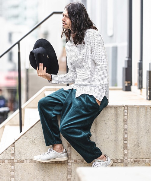 CAMBIO(カンビオ)の「mp9301-Rib Fabric Cutting Sarrouel Pants パンツ(その他パンツ・メンズ・グリーン/ブラック/ブラウン・L/S/M)」の12枚目の写真