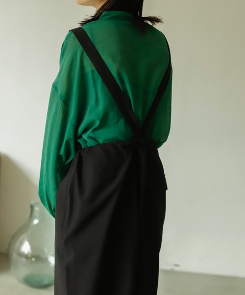 Birthday room（バースデイルーム）の「2wayでスタイリング幅をアップ。アーミーサロペットパンツ（サロペット/オーバーオール・レディース・ブラック/カーキ/オレンジ・FREE）」の11枚目の写真