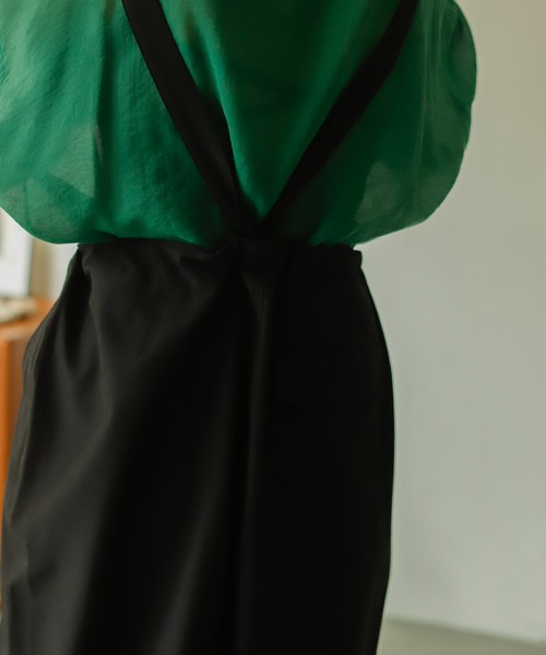 Birthday room（バースデイルーム）の「2wayでスタイリング幅をアップ。アーミーサロペットパンツ（サロペット/オーバーオール・レディース・ブラック/カーキ/オレンジ・FREE）」の12枚目の写真