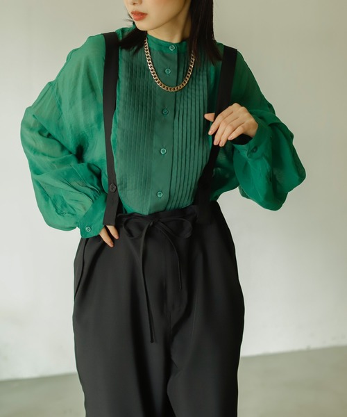 Birthday room（バースデイルーム）の「2wayでスタイリング幅をアップ。アーミーサロペットパンツ（サロペット/オーバーオール・レディース・ブラック/カーキ/オレンジ・FREE）」の13枚目の写真