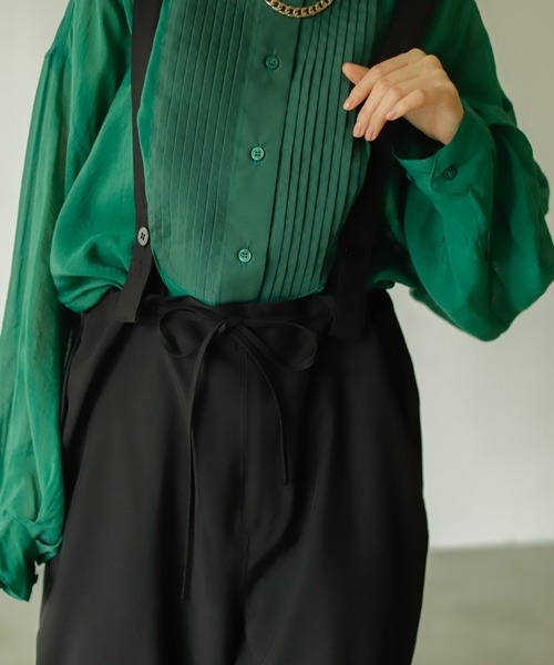 Birthday room（バースデイルーム）の「2wayでスタイリング幅をアップ。アーミーサロペットパンツ（サロペット/オーバーオール・レディース・ブラック/カーキ/オレンジ・FREE）」の14枚目の写真