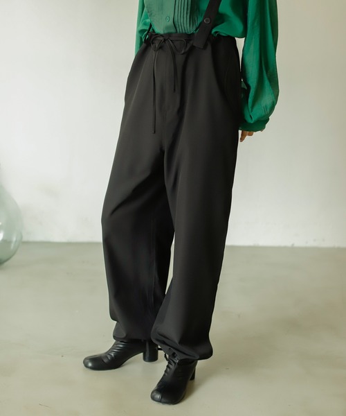 Birthday room（バースデイルーム）の「2wayでスタイリング幅をアップ。アーミーサロペットパンツ（サロペット/オーバーオール・レディース・ブラック/カーキ/オレンジ・FREE）」の17枚目の写真