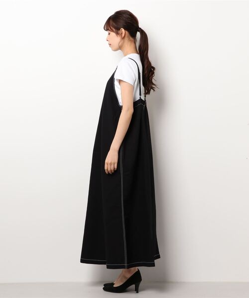 BROOKLYN OVERALL（ブルックリンオーバーオール）の「強撚オックスマキシキャミワンピース（ワンピース・レディース・ベージュ/ネイビー・FREE）」の3枚目の写真