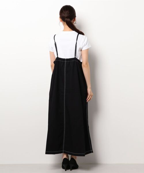 BROOKLYN OVERALL（ブルックリンオーバーオール）の「強撚オックスマキシキャミワンピース（ワンピース・レディース・ベージュ/ネイビー・FREE）」の4枚目の写真