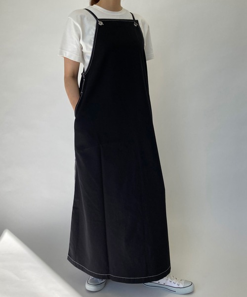 BROOKLYN OVERALL（ブルックリンオーバーオール）の「強撚オックスマキシキャミワンピース（ワンピース・レディース・ベージュ/ネイビー・FREE）」の19枚目の写真