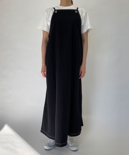 BROOKLYN OVERALL（ブルックリンオーバーオール）の「強撚オックスマキシキャミワンピース（ワンピース・レディース・ベージュ/ネイビー・FREE）」の22枚目の写真