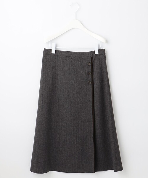J.PRESS Ladies(J.プレス レディス)の「【洗える】LANATECヘリンボン スカート(スカート・レディース・グレー系/ネイビー系・S/XS/XXS)」の2枚目の写真