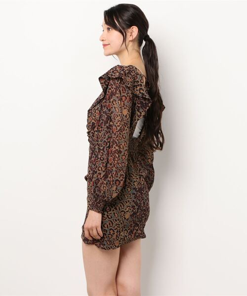 ALLSAINTS(オールセインツ)の「ELODIE HALFTONE DRES | ELODIE ハーフトーン ドレス・ワンピース(ワンピース・レディース・ブラウン系・4/2/6/8)」の3枚目の写真