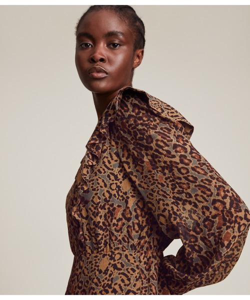 ALLSAINTS(オールセインツ)の「ELODIE HALFTONE DRES | ELODIE ハーフトーン ドレス・ワンピース(ワンピース・レディース・ブラウン系・4/2/6/8)」の6枚目の写真