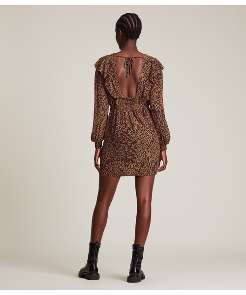 ALLSAINTS(オールセインツ)の「ELODIE HALFTONE DRES | ELODIE ハーフトーン ドレス・ワンピース(ワンピース・レディース・ブラウン系・4/2/6/8)」の5枚目の写真