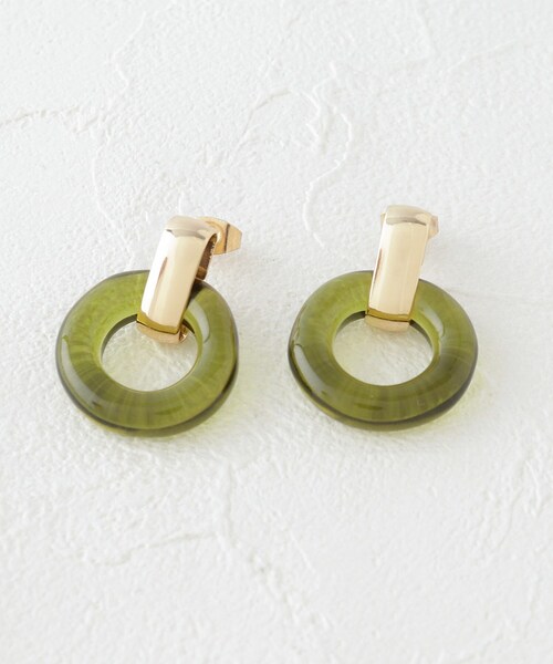 OPAQUE.CLIP（オペークドットクリップ）の「◆カラーリングピアス（ピアス（両耳用）・レディース・グレー/グリーン・00）」の2枚目の写真