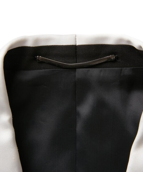 Education from Youngmachines(エデュケーションフロムヤングマシーン)の「【Education from Youngmachines】インラインサテンコンビ ショールジャケット(テーラードジャケット・メンズ・ブラック/レッド系その他・S/M/L)」の16枚目の写真