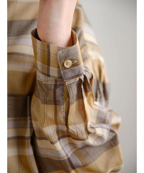 AMERICAN HOLIC（アメリカンホリック）の「Wポケットバックタックシャツチュニック（Tシャツ/カットソー・レディース・ストライプ/オフホワイト/チェック・L/M）」の17枚目の写真