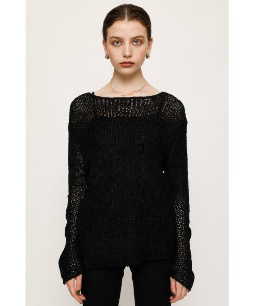 SLY（スライ）の「TAPE YARN TOPS テープヤーン トップス（ニット/セーター・レディース・ブラック/オフホワイト/ベージュ・FREE）」の14枚目の写真