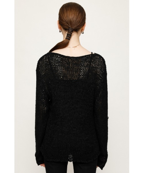 SLY（スライ）の「TAPE YARN TOPS テープヤーン トップス（ニット/セーター・レディース・ブラック/オフホワイト/ベージュ・FREE）」の17枚目の写真