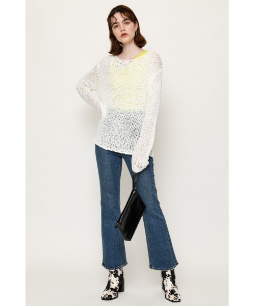 SLY（スライ）の「TAPE YARN TOPS テープヤーン トップス（ニット/セーター・レディース・ブラック/オフホワイト/ベージュ・FREE）」の16枚目の写真