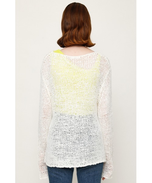 SLY（スライ）の「TAPE YARN TOPS テープヤーン トップス（ニット/セーター・レディース・ブラック/オフホワイト/ベージュ・FREE）」の19枚目の写真