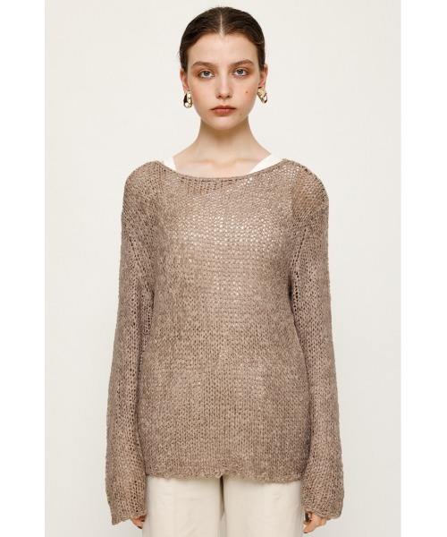 SLY（スライ）の「TAPE YARN TOPS テープヤーン トップス（ニット/セーター・レディース・ブラック/オフホワイト/ベージュ・FREE）」の20枚目の写真