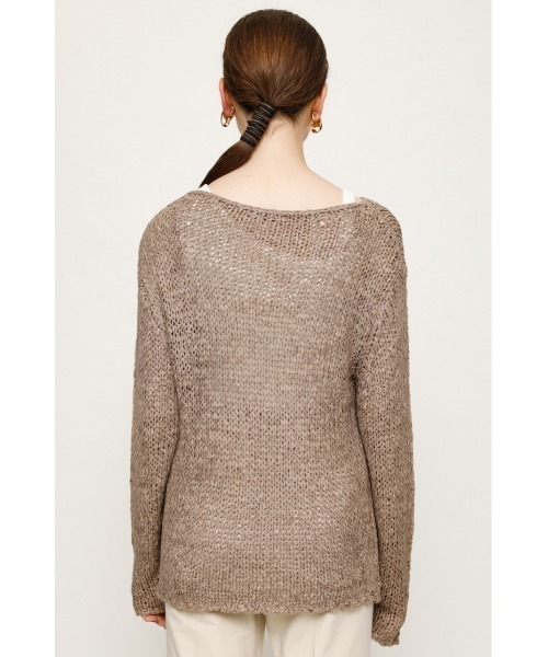 SLY（スライ）の「TAPE YARN TOPS テープヤーン トップス（ニット/セーター・レディース・ブラック/オフホワイト/ベージュ・FREE）」の22枚目の写真